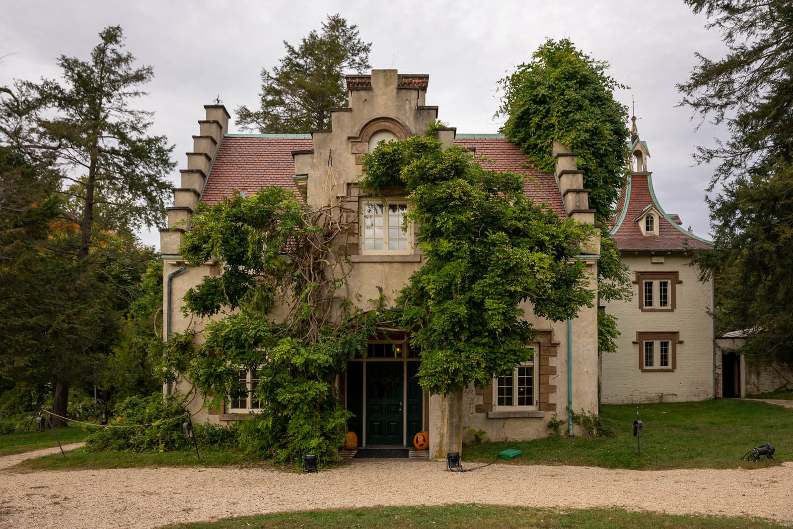 Washington Irving's Sunnyside estate on the Hudson River in Irvington New York near Sleepy Hollow