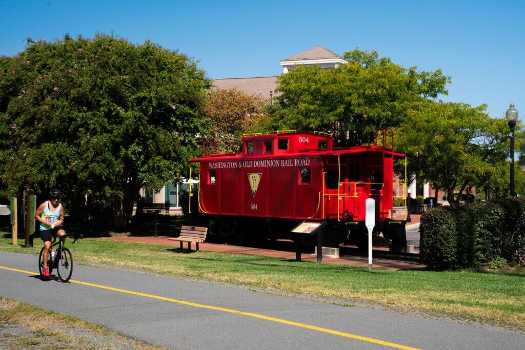 Washington & Old Dominion Trail in Herndon in Fairfax Virginia