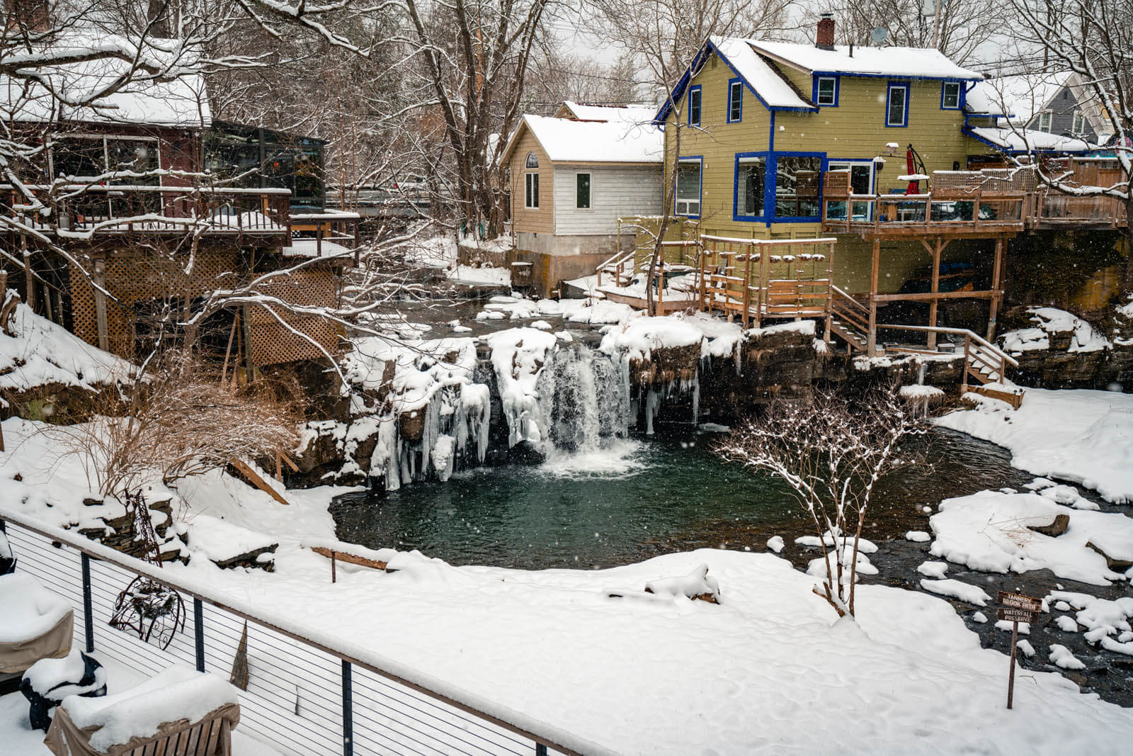 Woodstock Waterfall Park in the Catskills New York