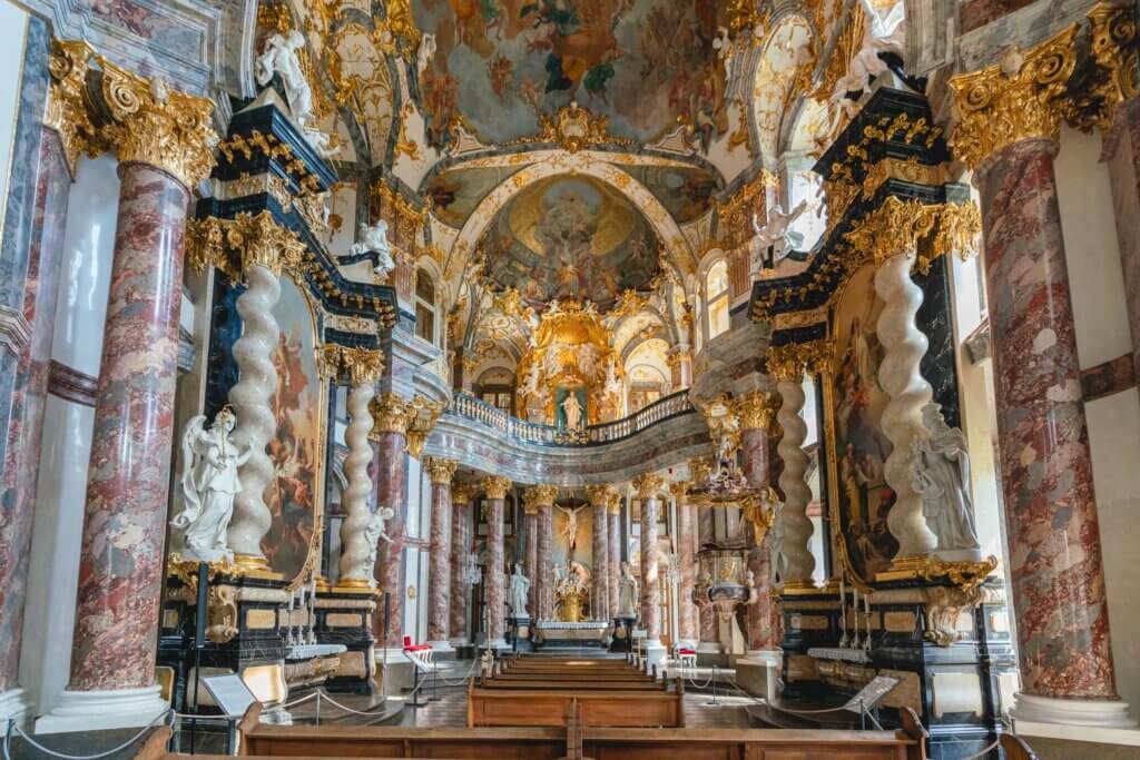 interior of the Wurzburg Residence Chapel in Germany