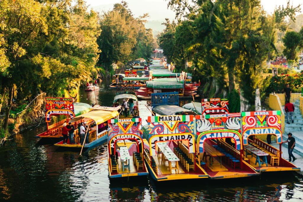 Xochimilco Boat Parade in Mexico City