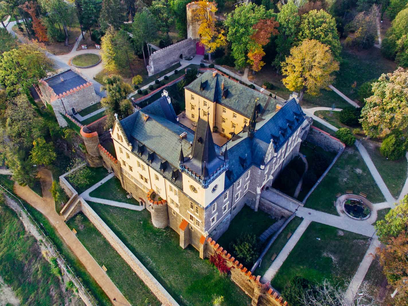 Zruc Nad Sazavou aerial shot