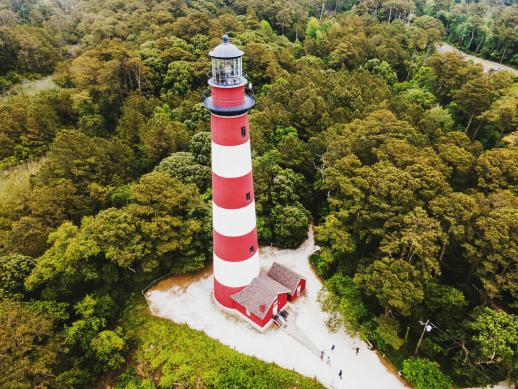 aerial-view-of-Assateague-Light-on-Assateague-Island-Virginia