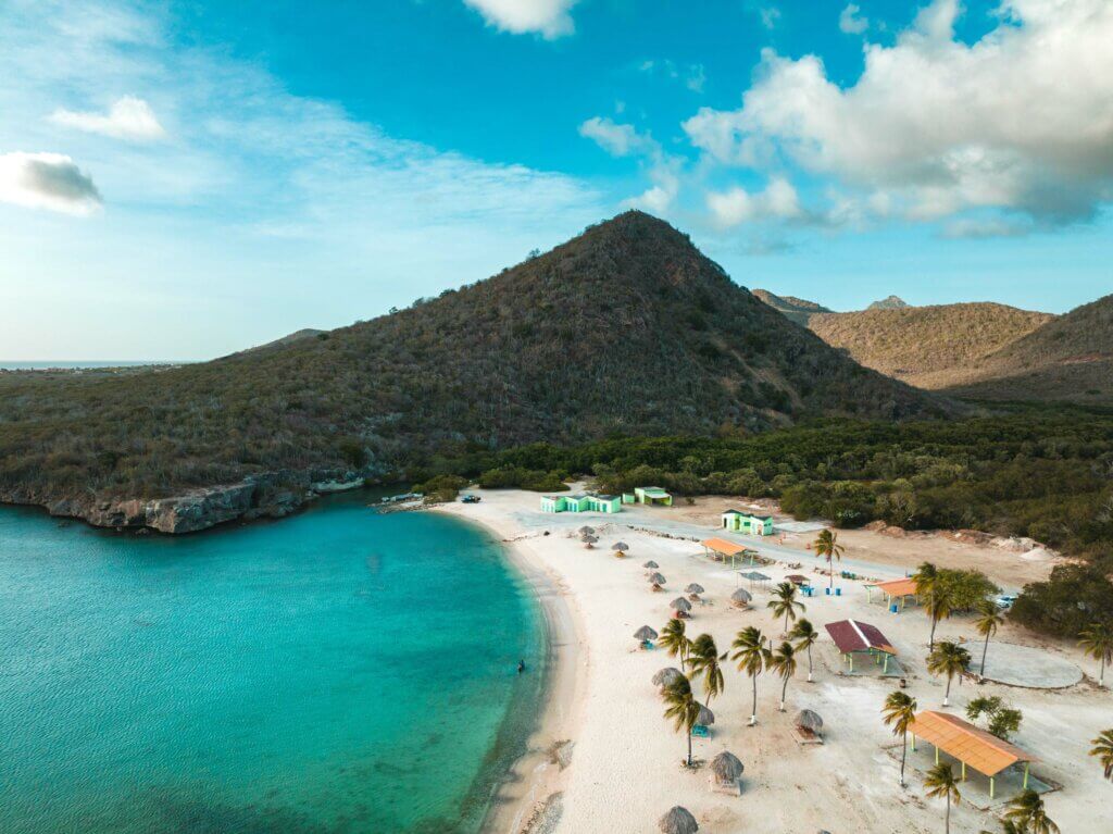 aerial view of Playa Santa Cruz in Curacao