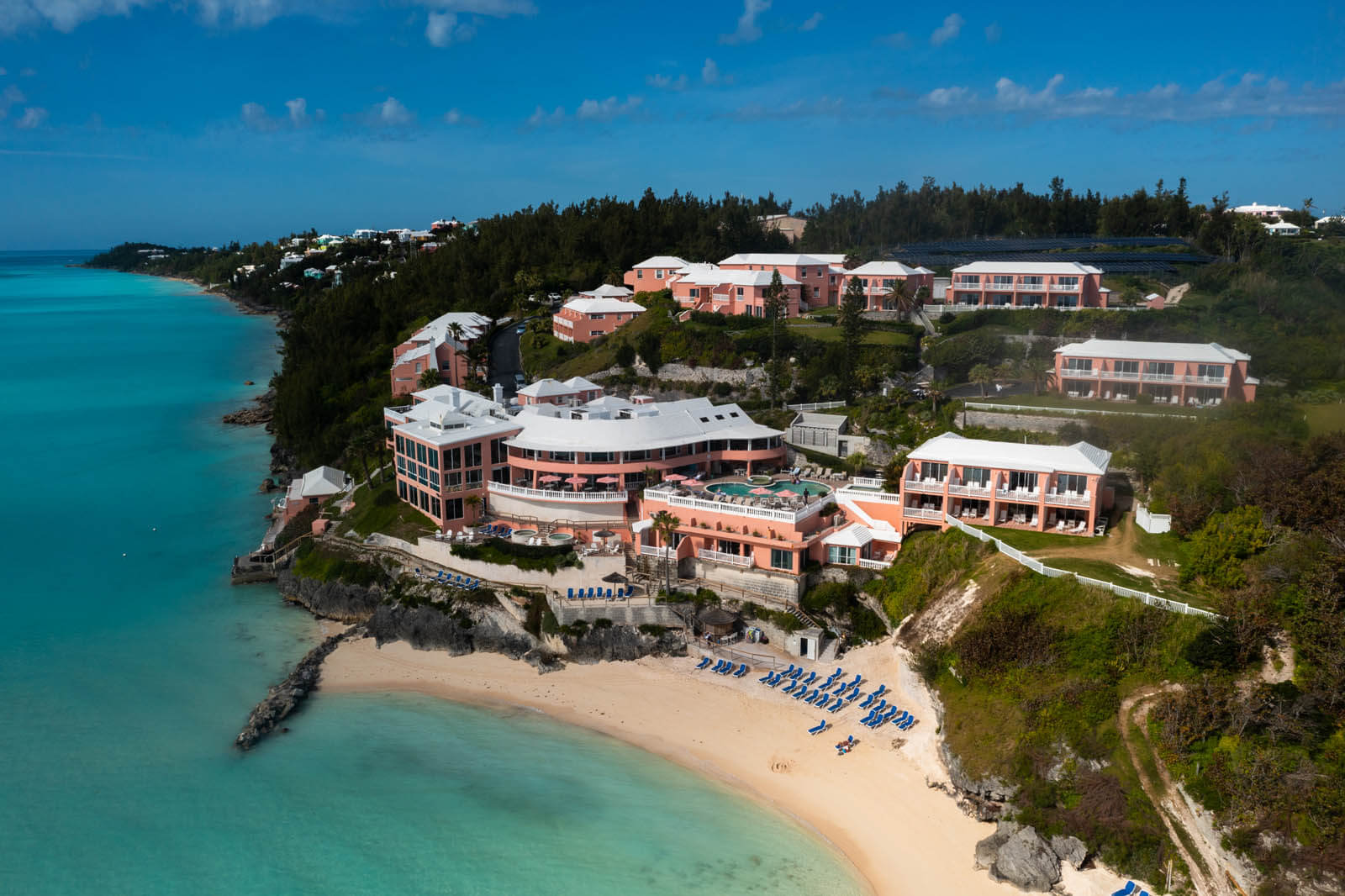 aerial view of Pompano Beach Club in Bermuda
