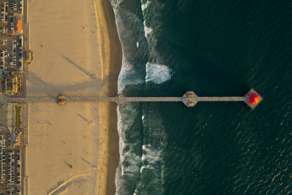 aerial view of huntington beach california one of the best places to visit in southern california in orange county