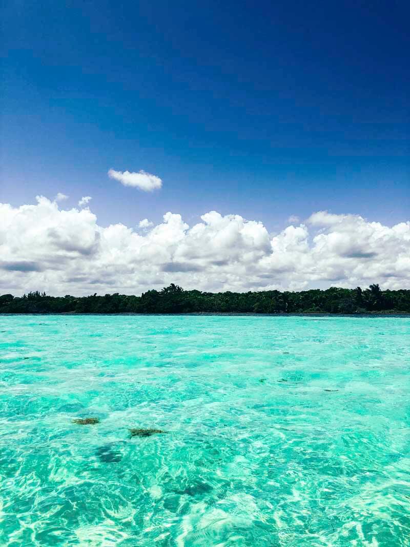 blue waters of Sian Kaan Biosphere