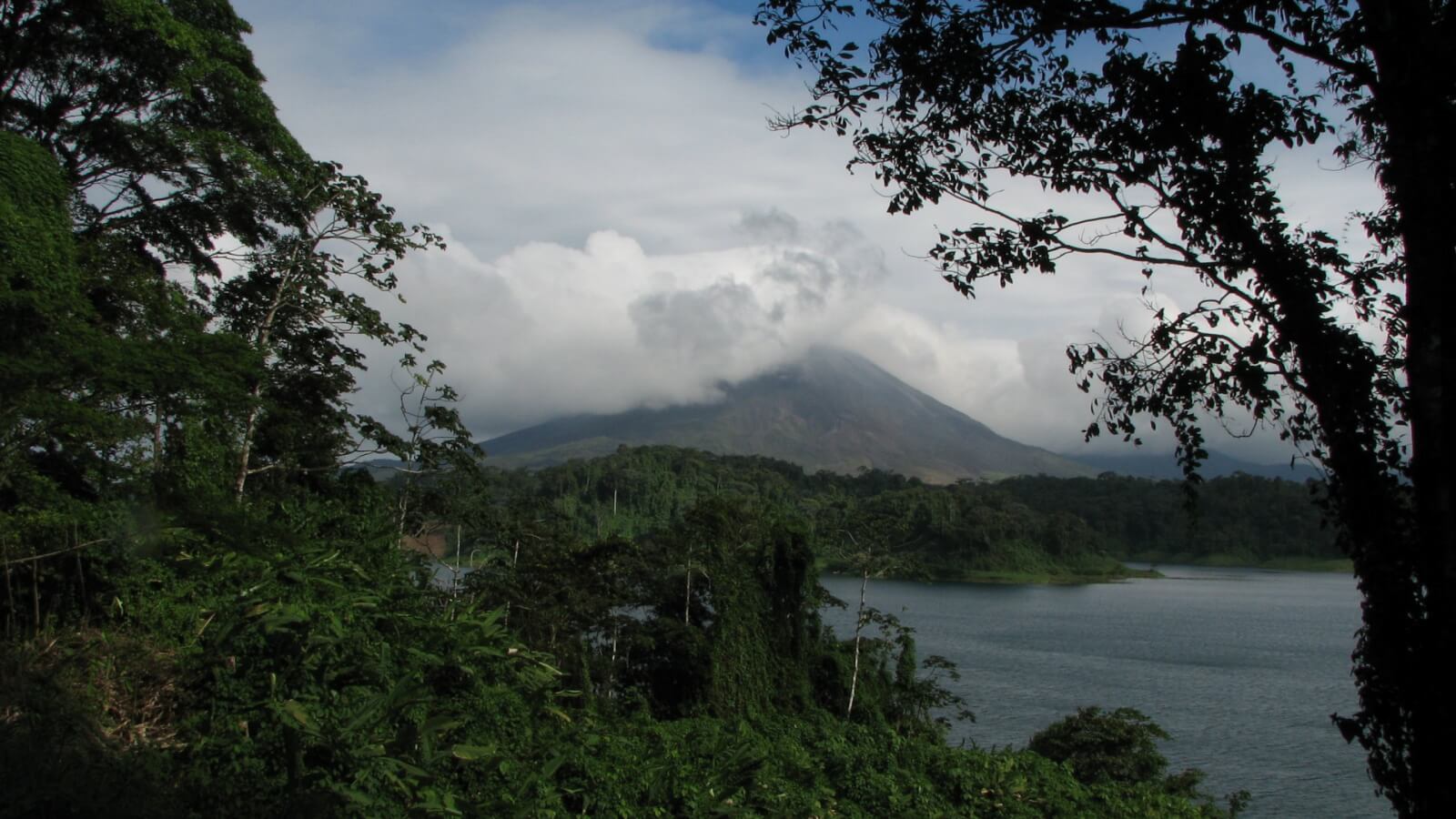 Arenal Volcano in clouds in Costa Rica itinerary