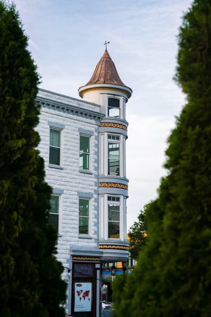 beautiful historic building on Washington Street in Havre de Grace in Harford County Maryland