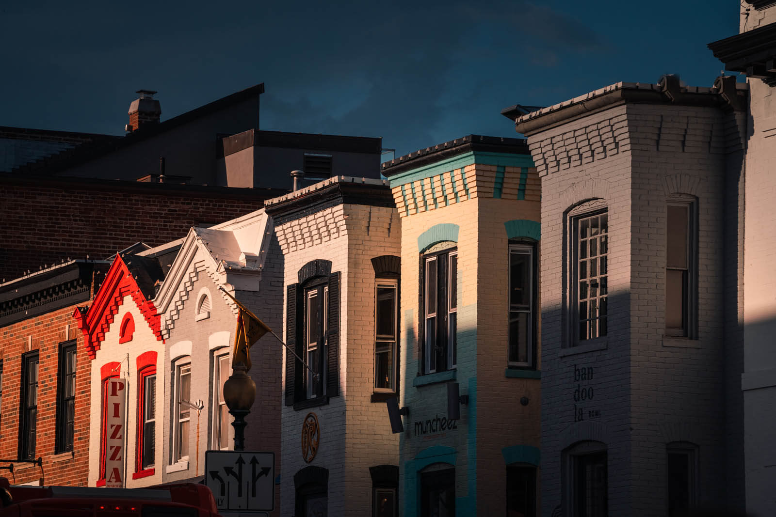 beautiful row of buildings at Georgetown Washington DC