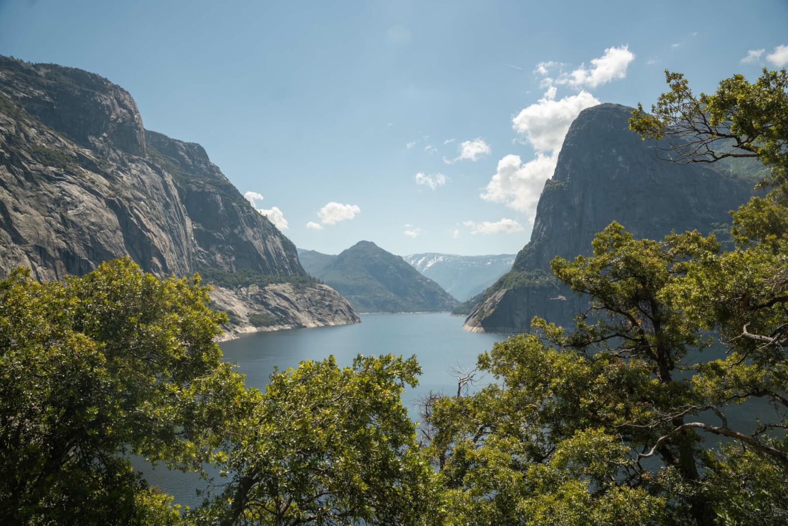 beautiful view of Hetch Hetchy Valley in Yosemite National Park in California