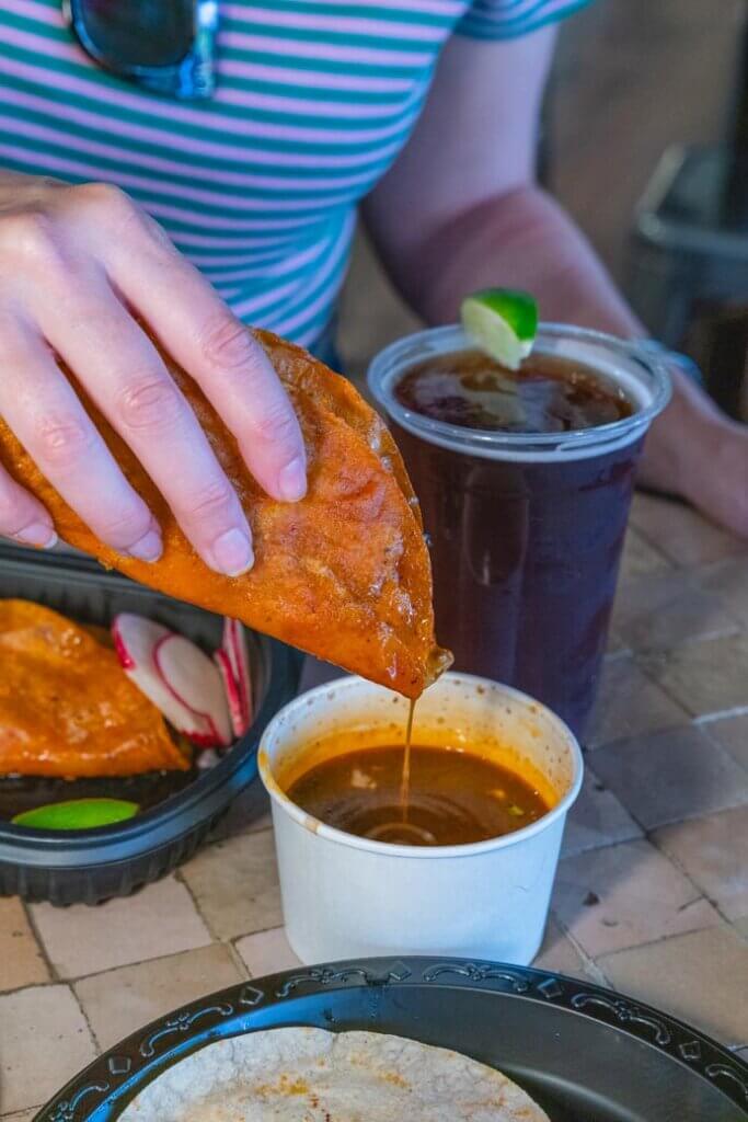 birria tacos from Northgate Mercado Gonzalez Market in Costa Mesa California