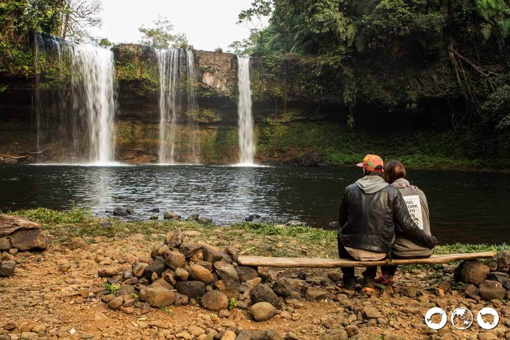 Tayicseua waterfalls in Bolaven Plateau