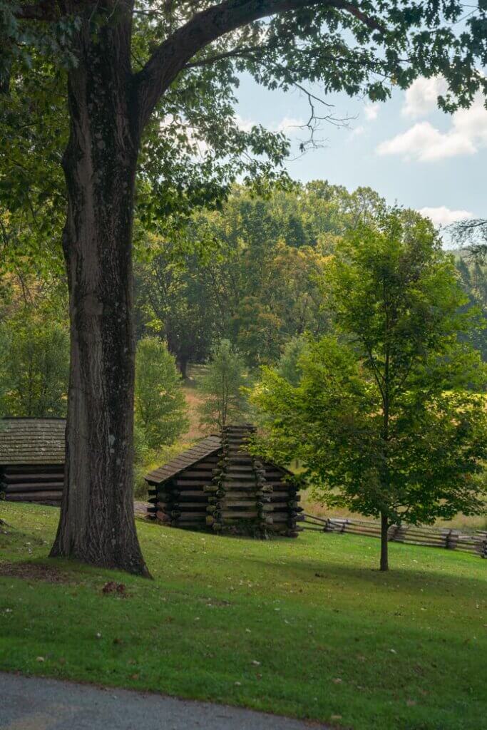 cabins at Washingtons Headquarters within Valley Forge National Historic Park in Montgomery County PA
