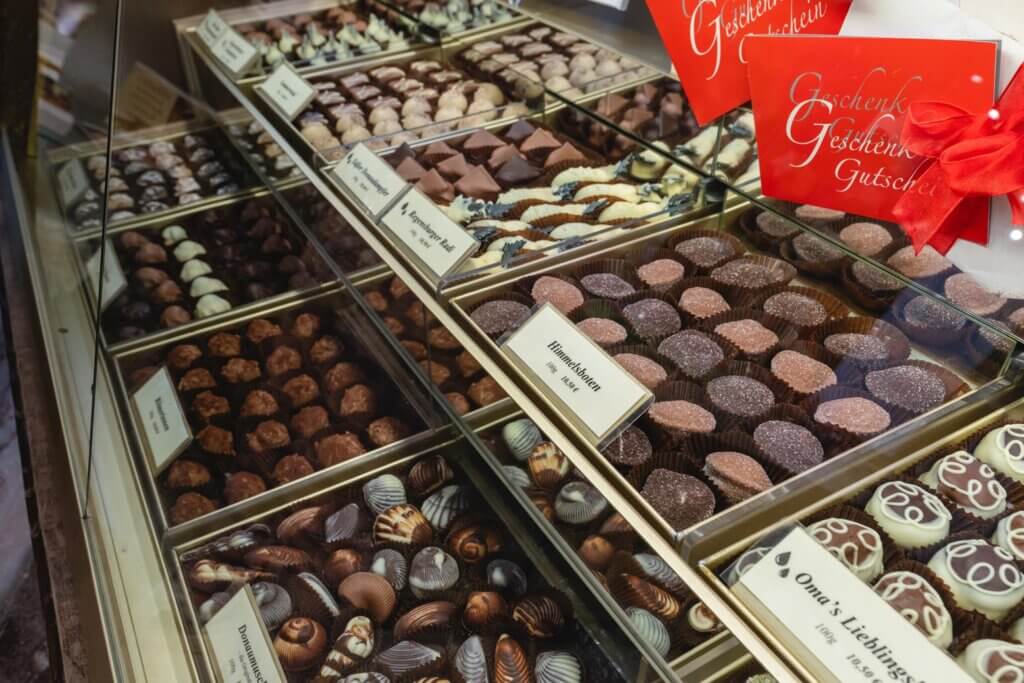 chocolates from PRINZESS Confiserie & Café in Regensburg Germany