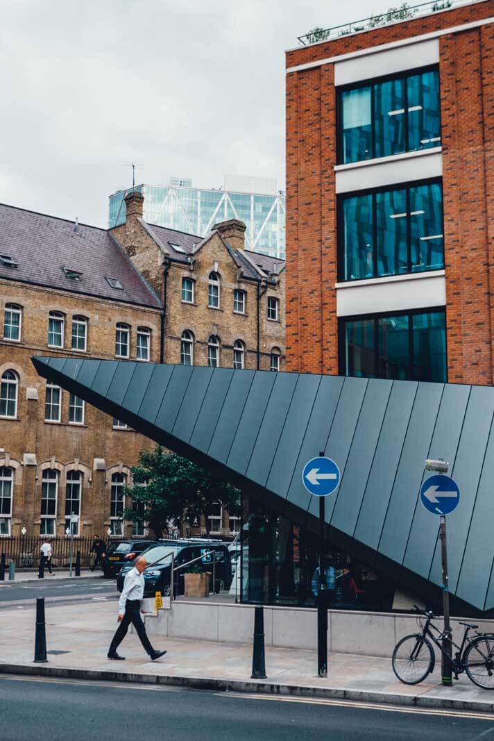 cool modern and old architecture in East London