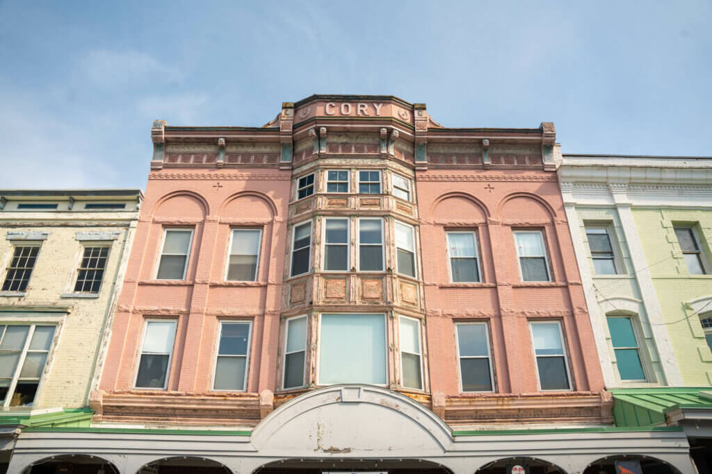 cool old building in the stockade district of Kingston New York in the Hudson Valley