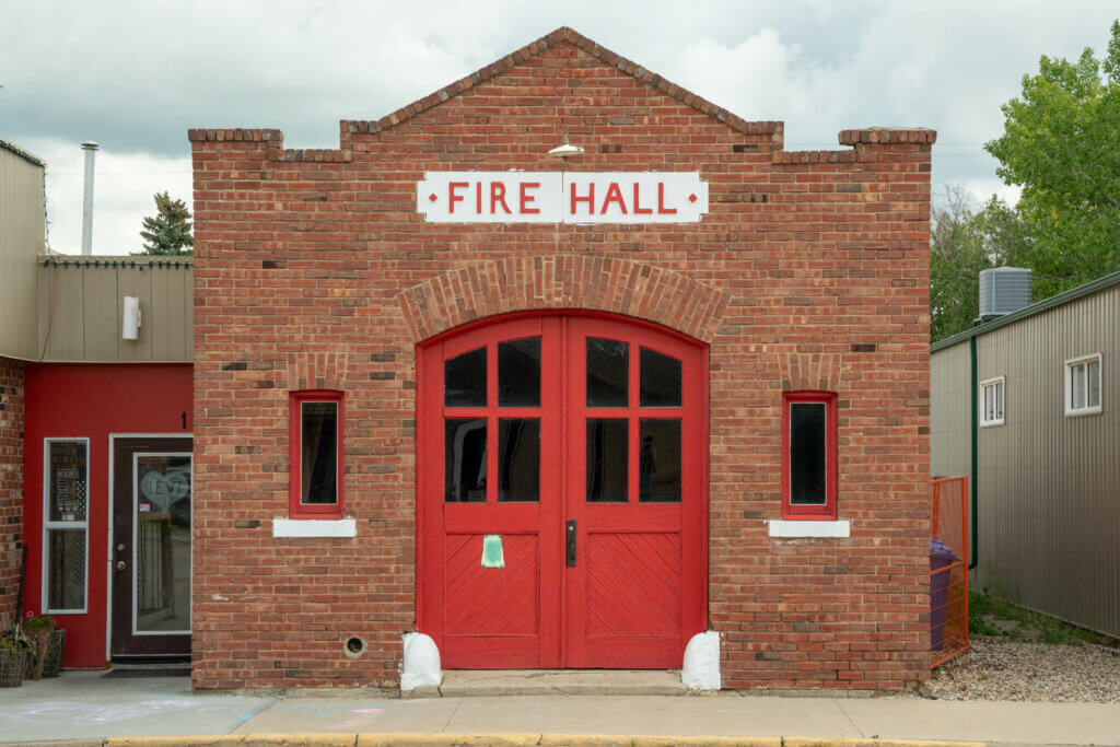 cute firehouse in Ogema Saskatchewan we saw on our road trip