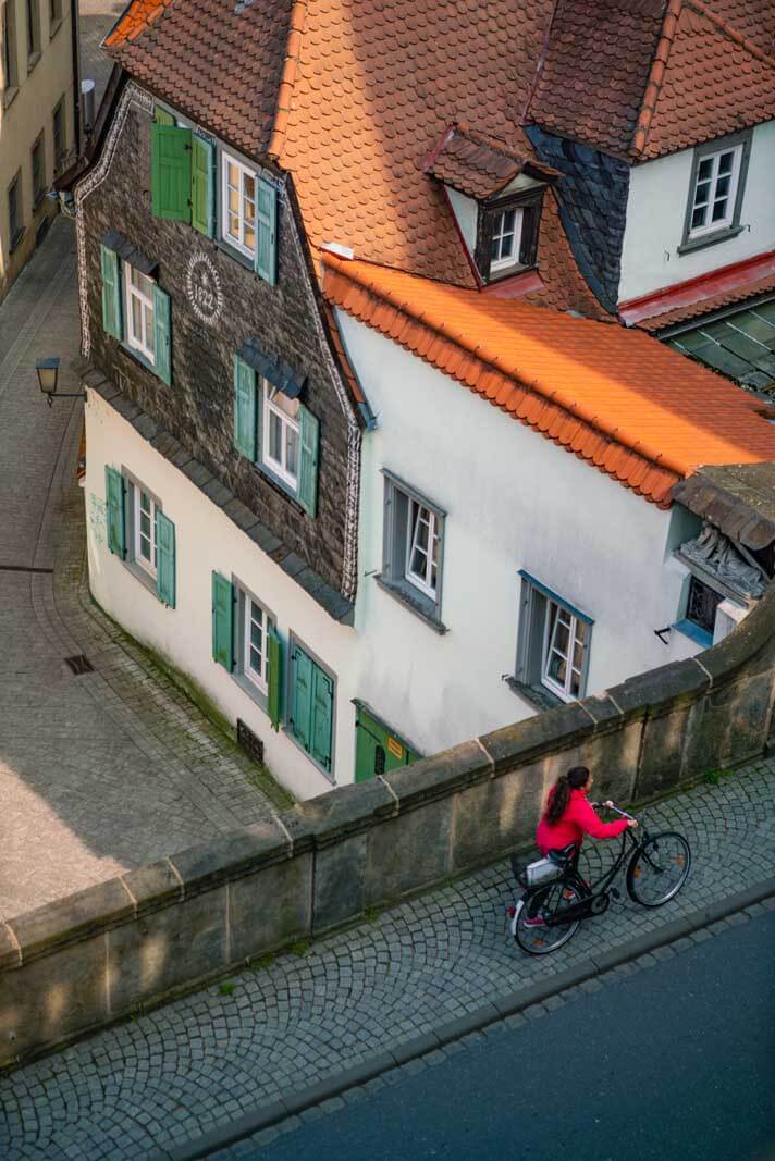 cyclist in Bamberg Germany