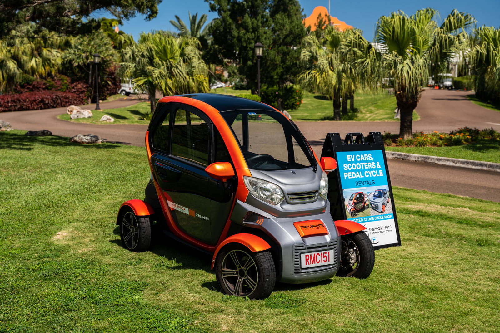 electric rental car in Bermuda