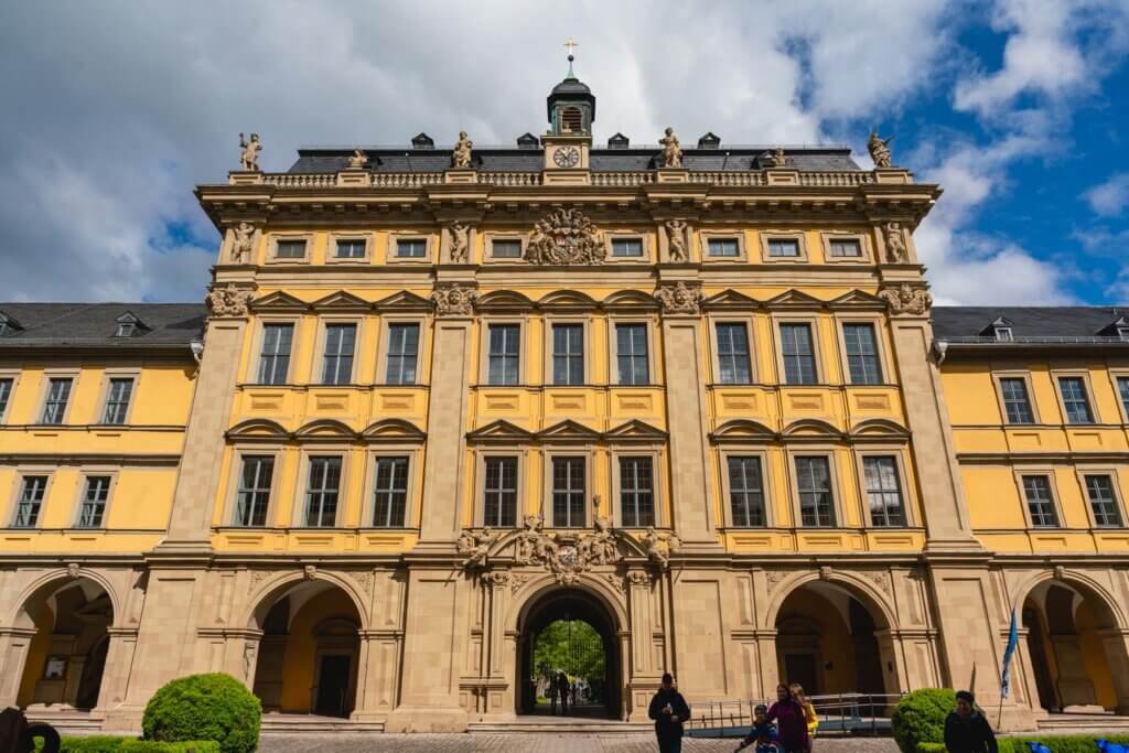 exterior Juliusspital winery and hospital in Wurzburg Germany
