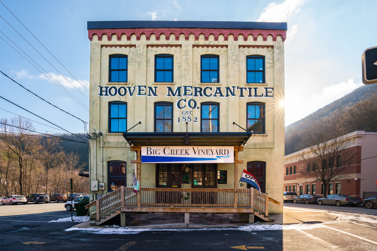 exterior of Big Creek Vineyard in Jim Thorpe PA