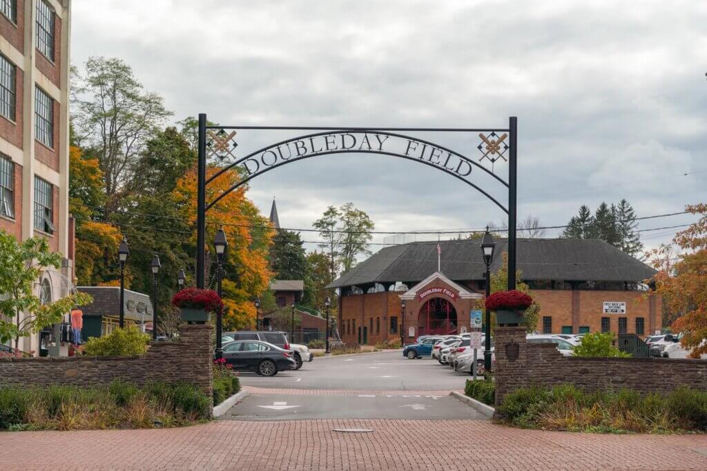 exterior of Doubleday Field in Cooperstown New York