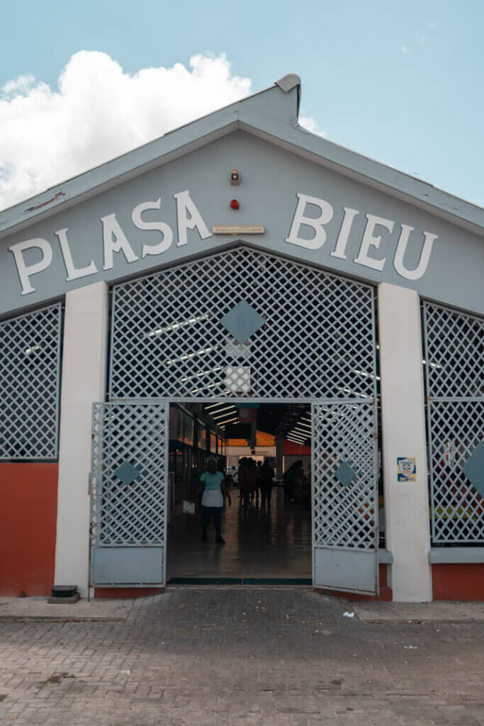 exterior of Old Market or Plasa Bieu in Willemstad Curacao
