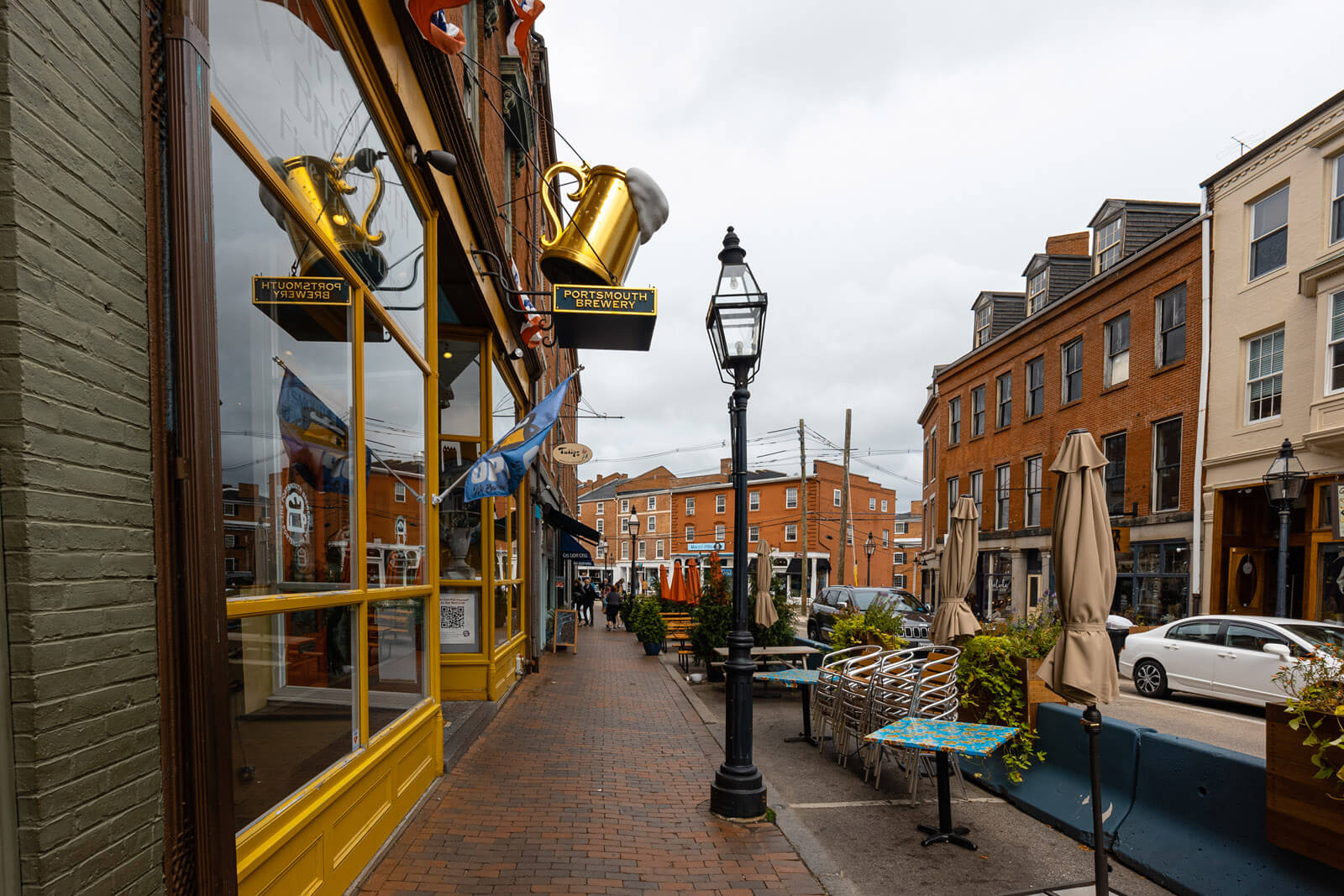 exterior of Portsmouth Brewing in Portsmouth New Hampshire