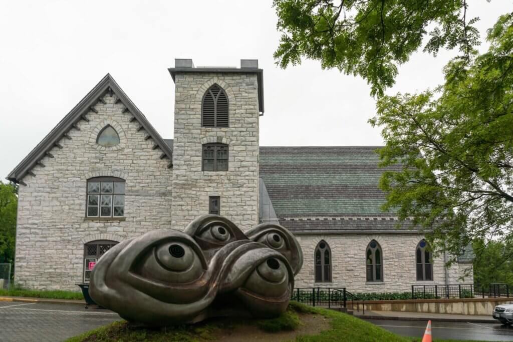 exterior of Williams College Museum of Art in Williamstown Massachusetts in the Berkshires