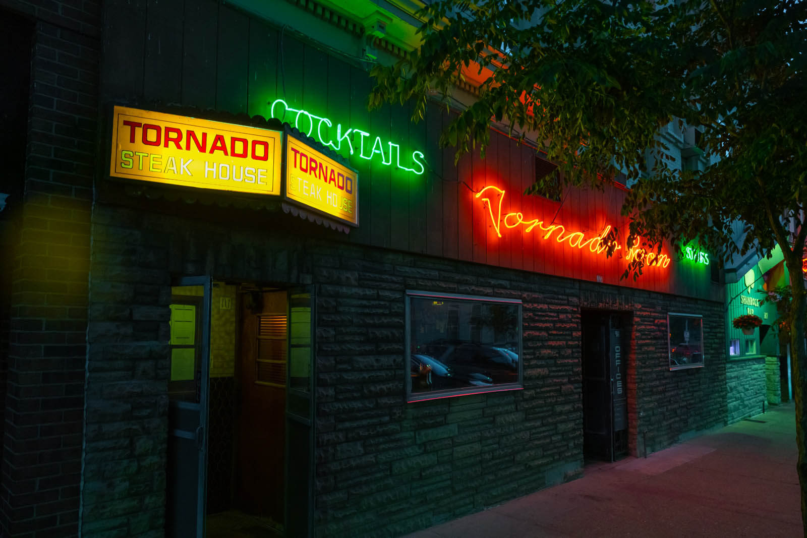 exterior of the Tornado Steakhouse Supper Club in Madison Wisconsin