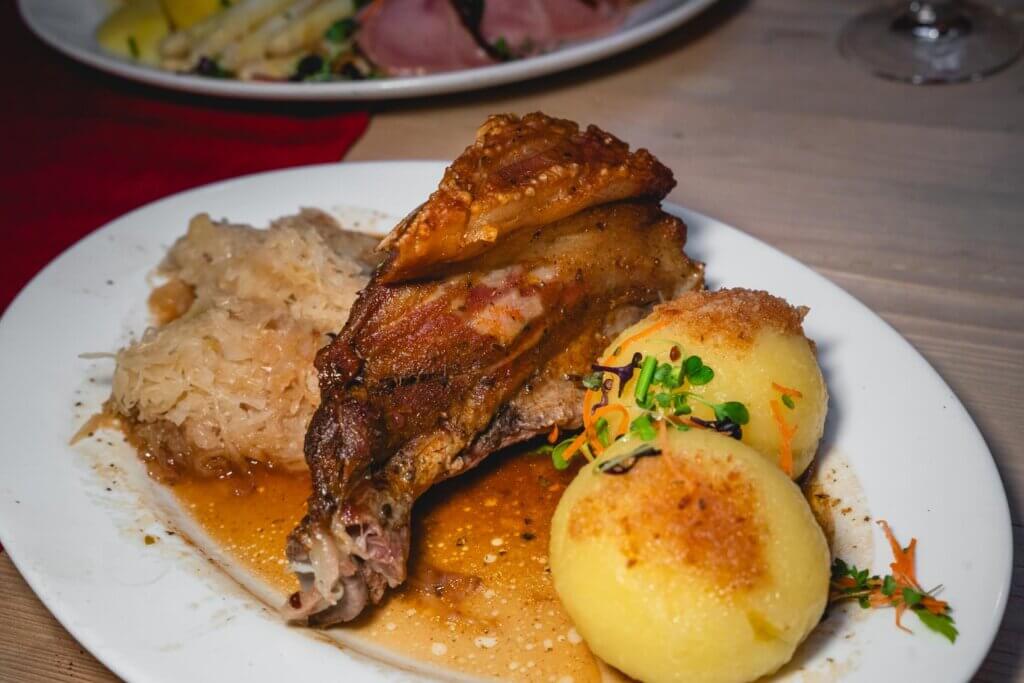 franconian cuisine from Backöfele in Würzburg Germany