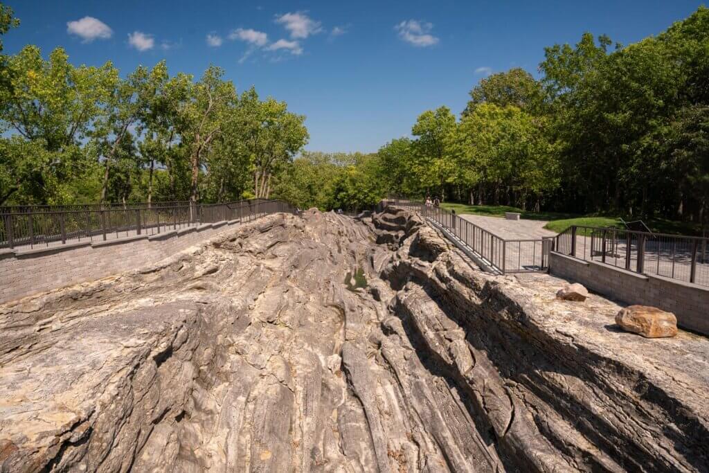 glacial grooves ecological park on Kelleys Island in Ohio