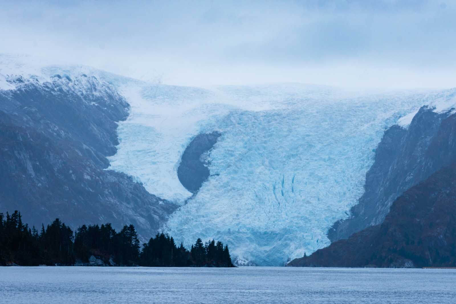 glacier view from Prince William Sound cruise in Alaska