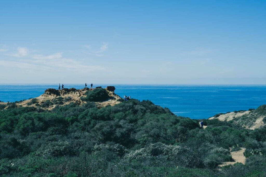 hiking at Torrey Pines in La Jolla San Diego California