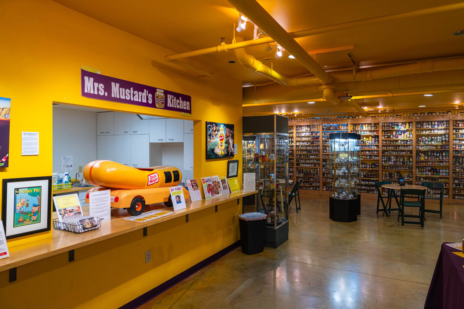 inside the National Mustard Museum in Middleton just outside of Madison Wisconsin