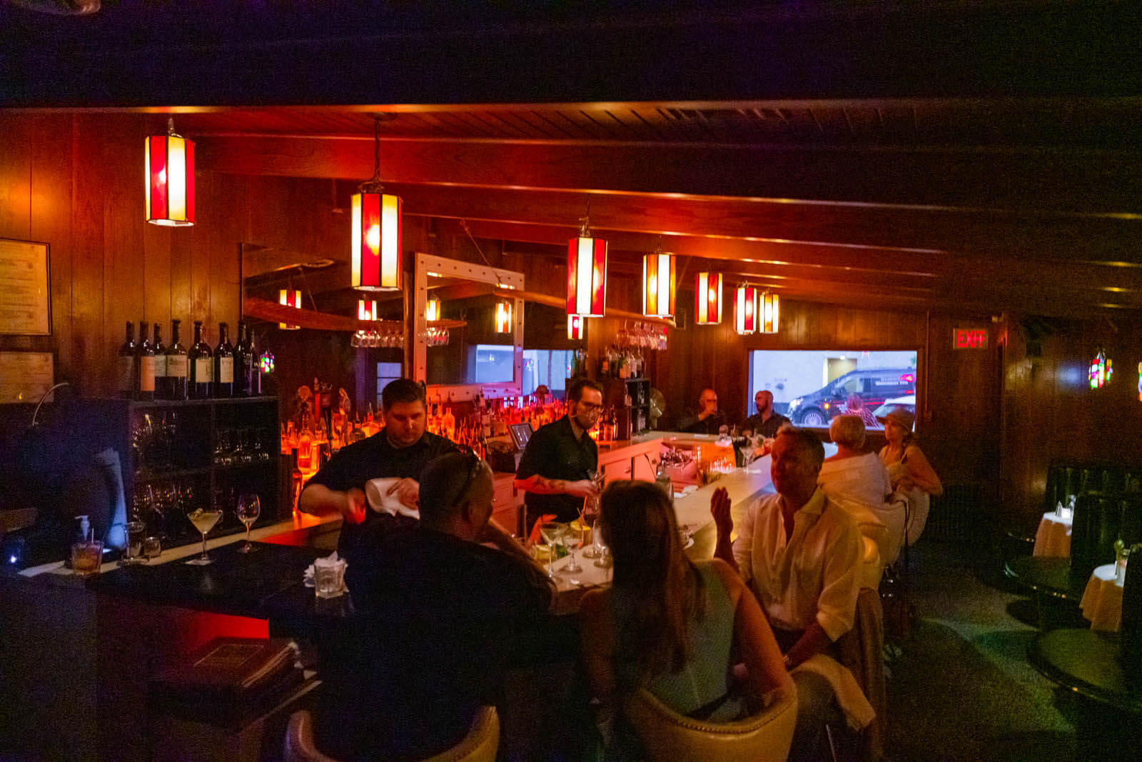 inside the bar at the Tornado Room Supper Club in Madison Wisconsin