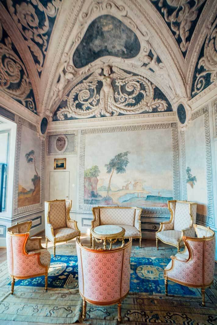 Beautiful room inside Cesky Sternberk Castle