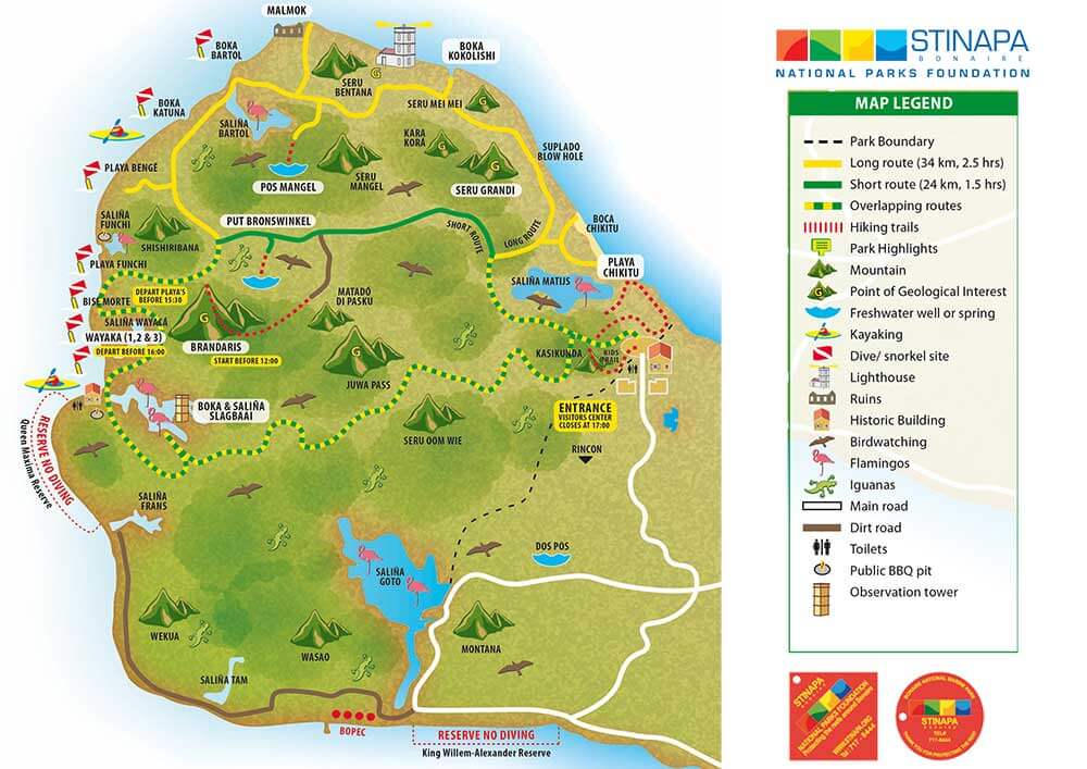 map-of-washington-slagbaai-national-park