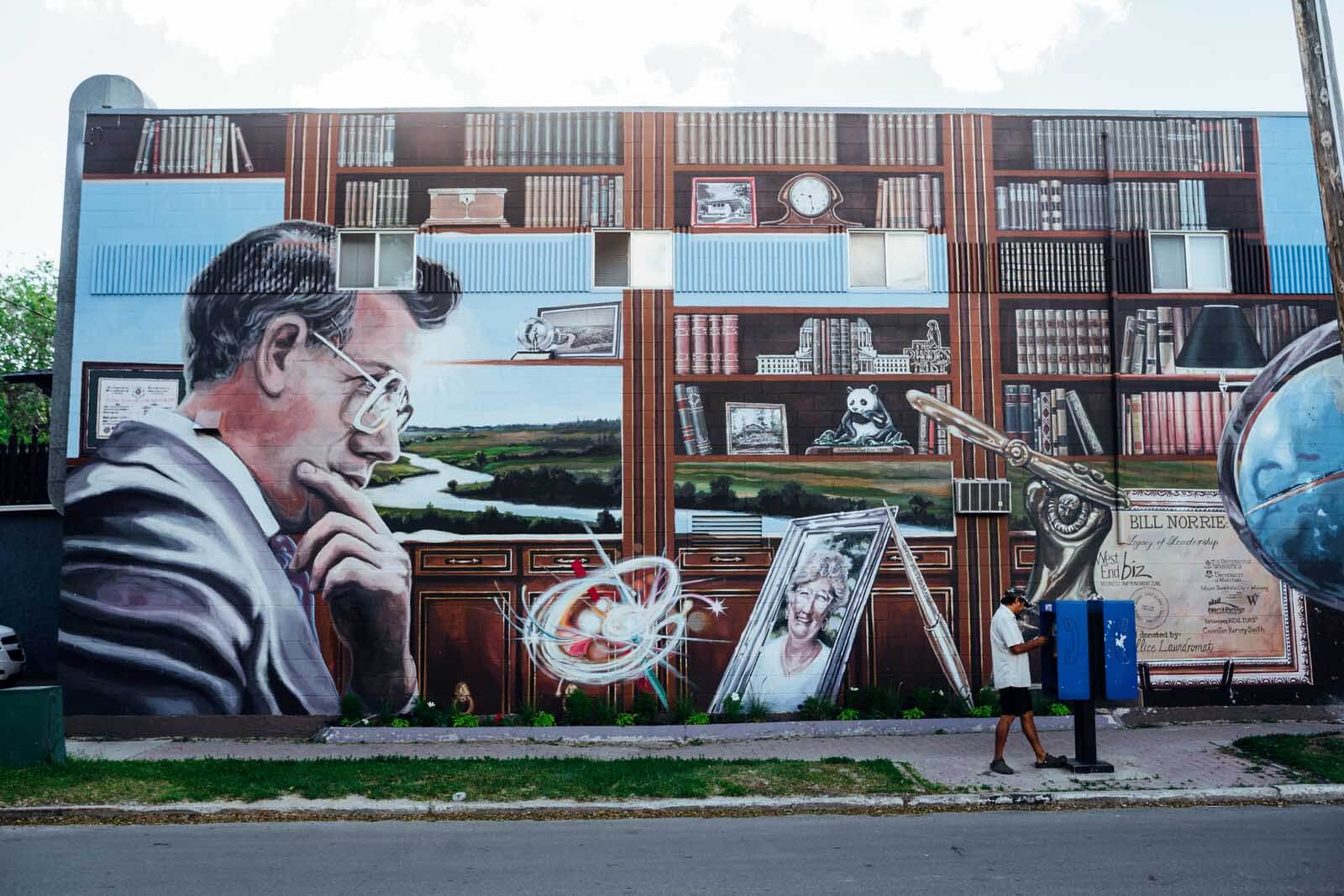 giant mural in the West End of Winnipeg