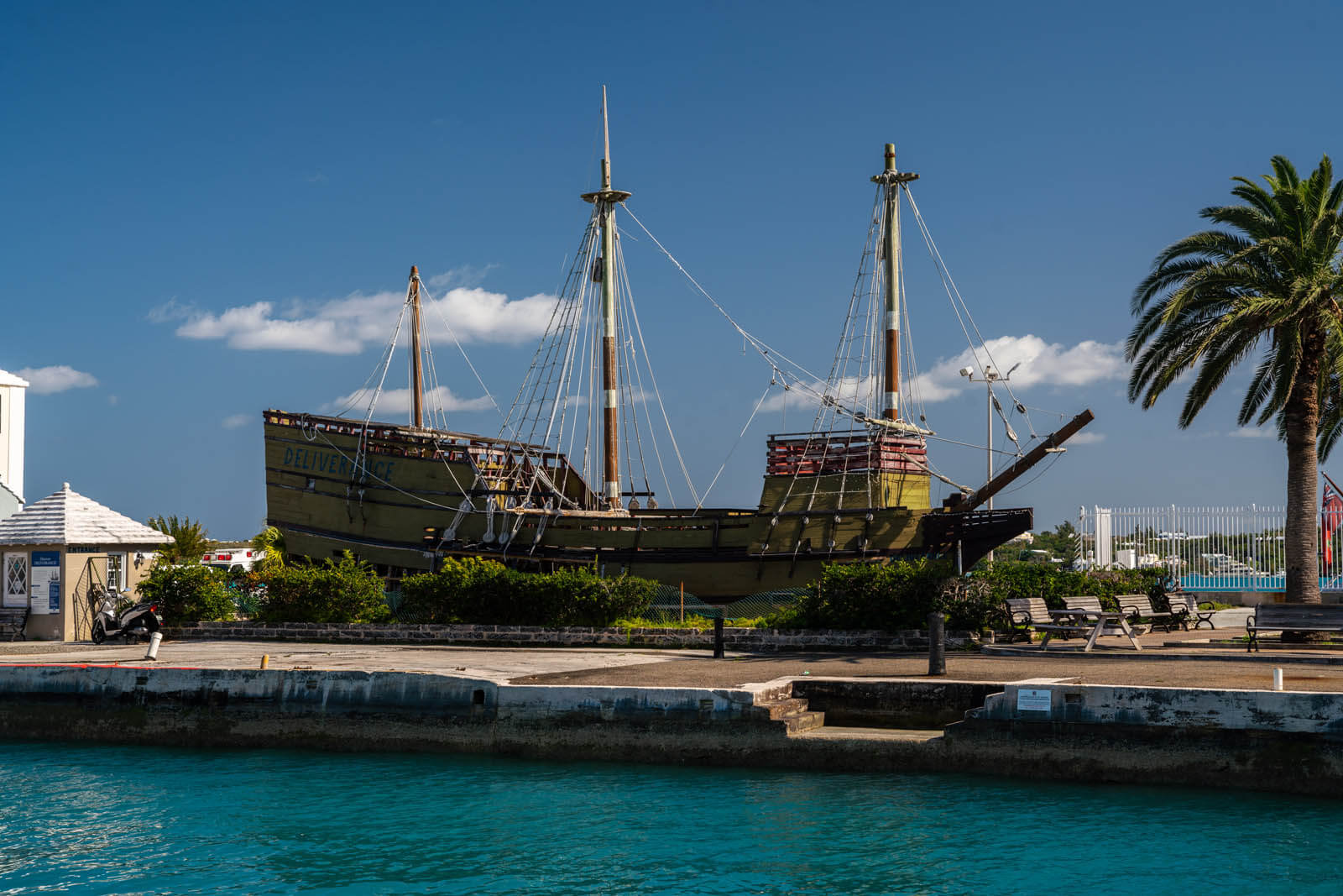 old ship at Kings Square at the Town of St Georges in Bermuda