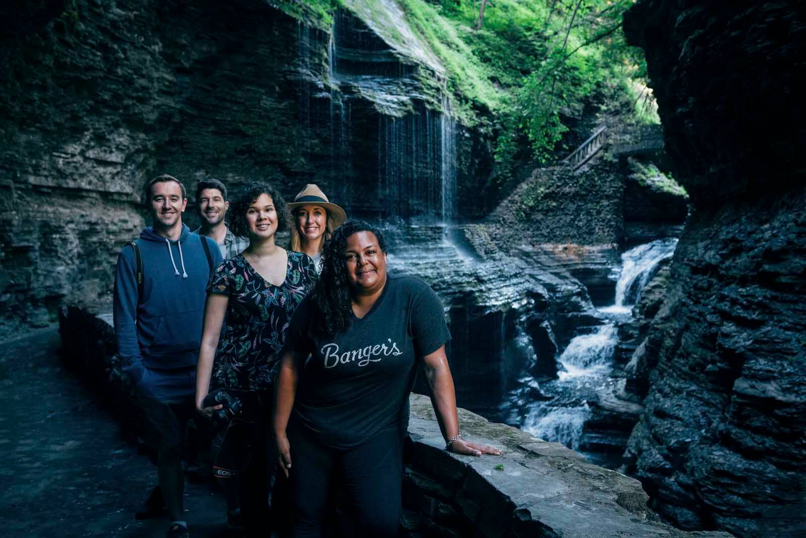 The blogging crew at Watkins Glen State Park