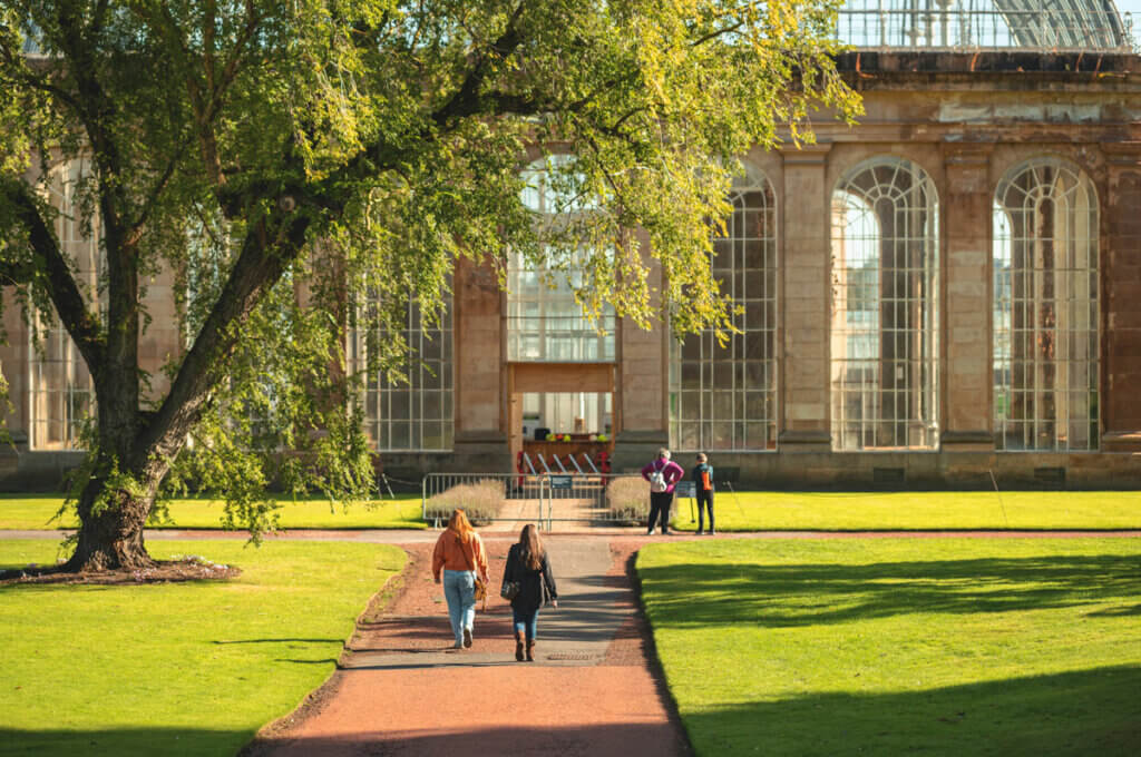 people-walking-at-the-Royal-Botanic-Gardens-in-Edinburgh-Scotland