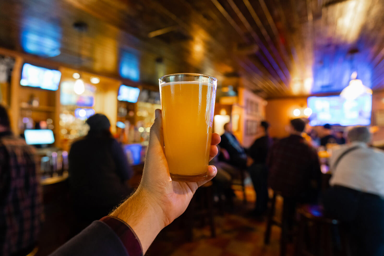 pint of beer in Portland Maine