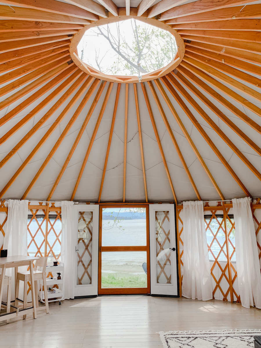pnw-waterfront-yurt on Vashon Island in Washington