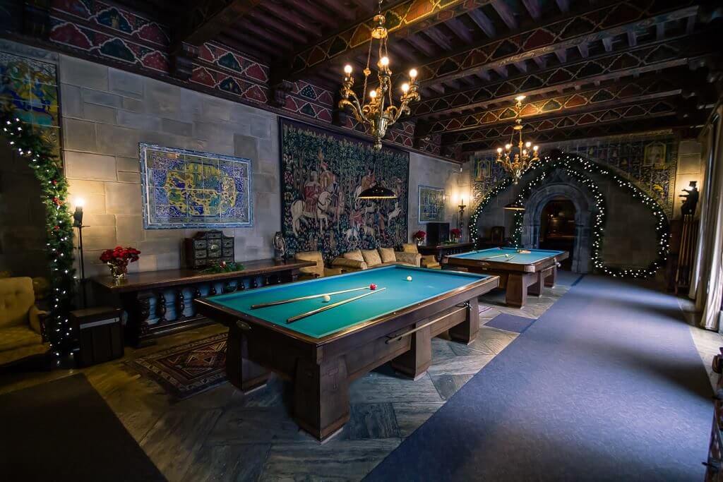 pool hall inside Hearst Castle in San Simeon California in San Luis Obispo County