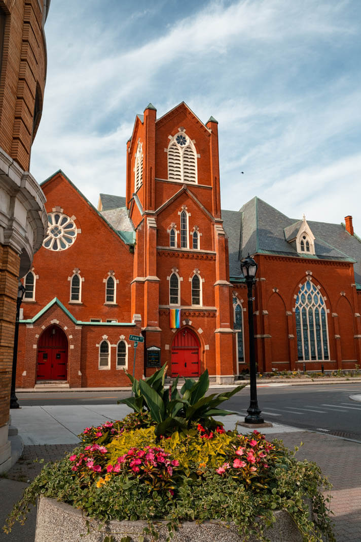 pretty First United Methodist Church in Pittsfield MA in the Berkshires