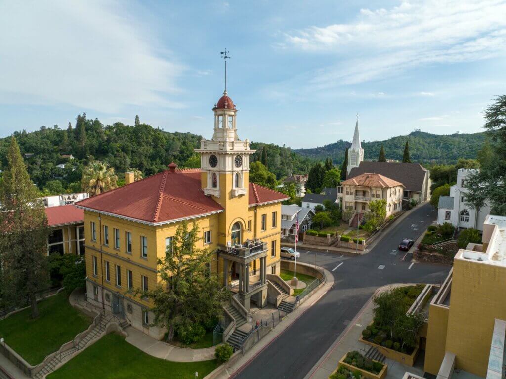 pretty building in downtown Sonora California in Tuolumne County