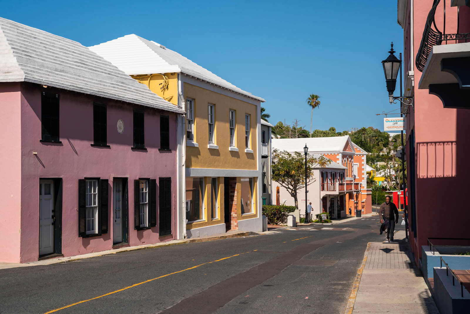 pretty buildings in the town of St George on St Georges Island in Bermuda