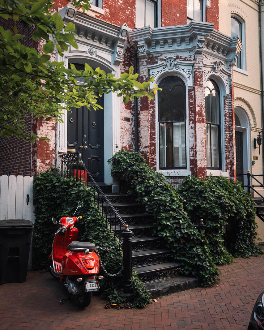 pretty home scene in Georgetown Washington DC